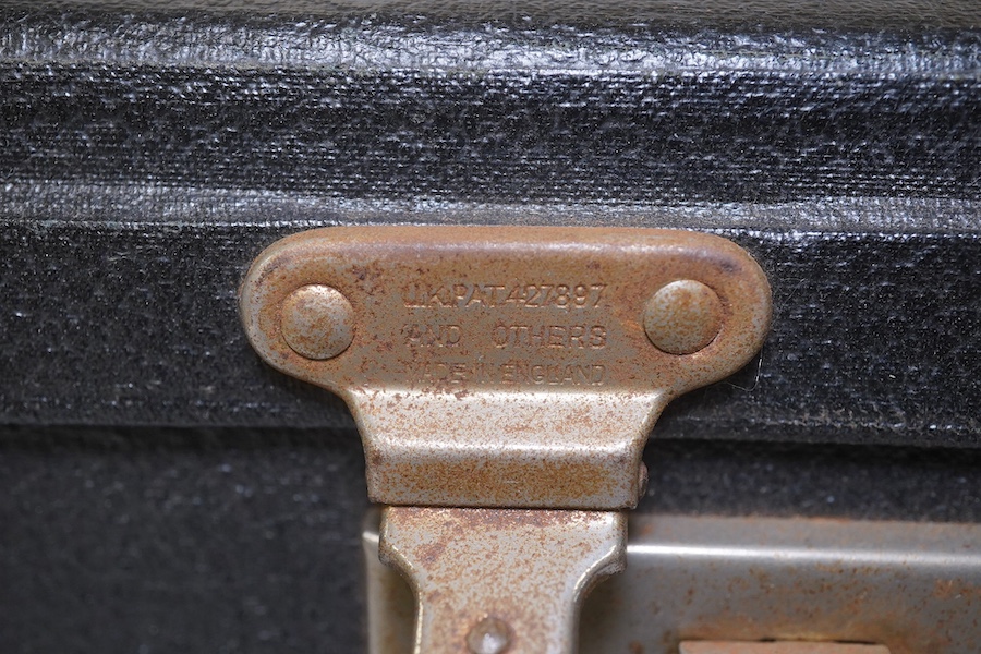 A late 19th century French Chipot-Vuillaume violin, with Edward Withers case, back measures 36cm.